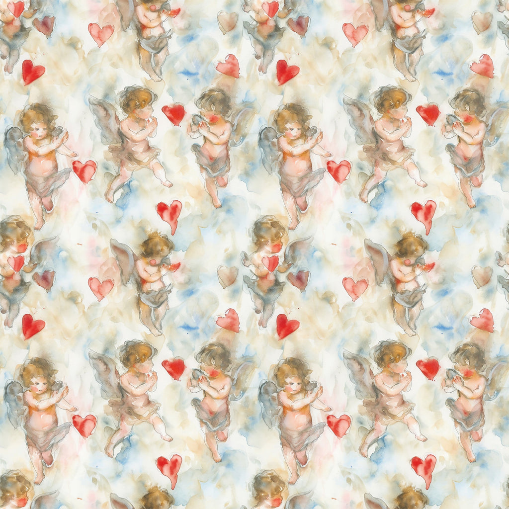 Cherub Hearts Pattern 6 Minky Fabric