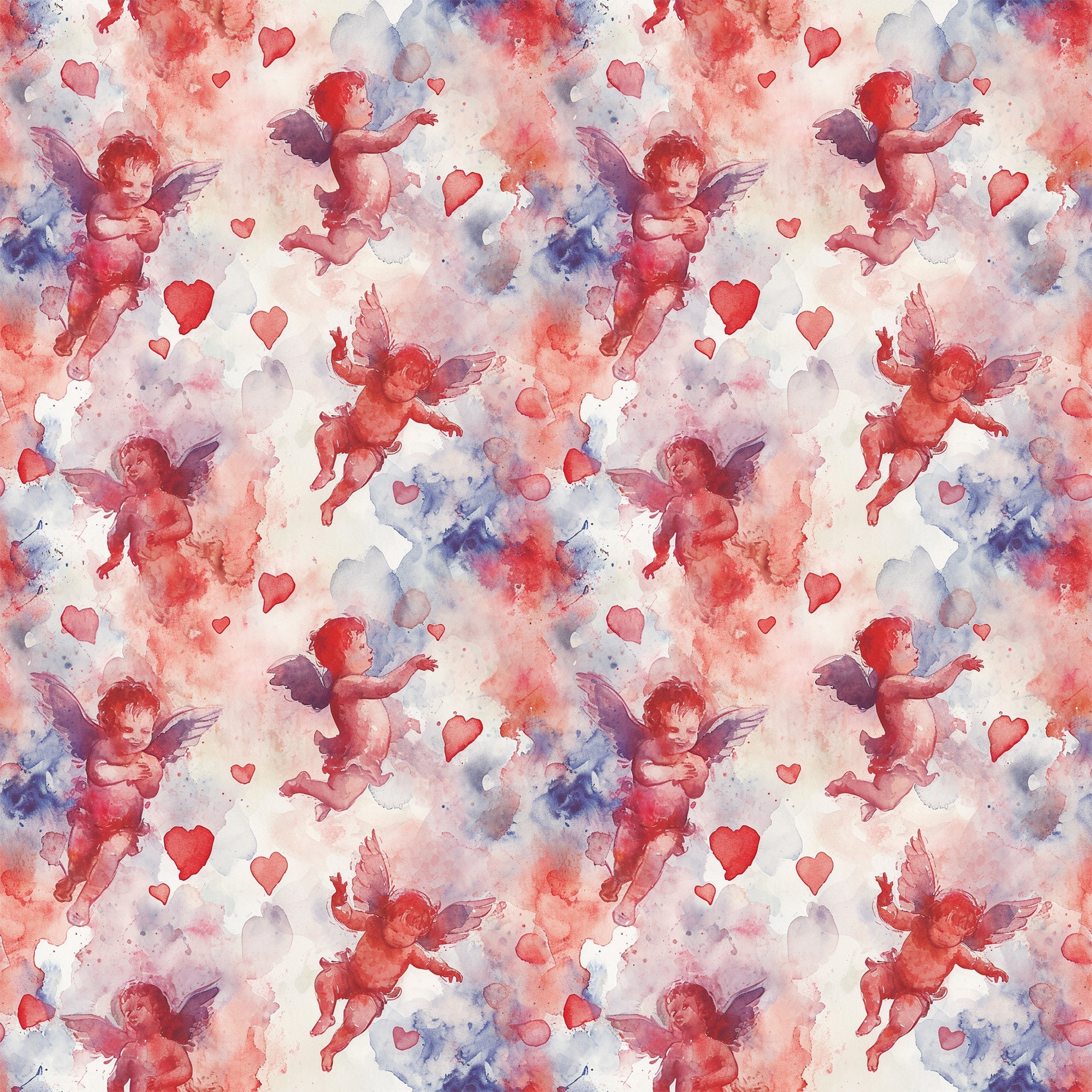 Cherub Hearts Pattern 7 Minky Fabric