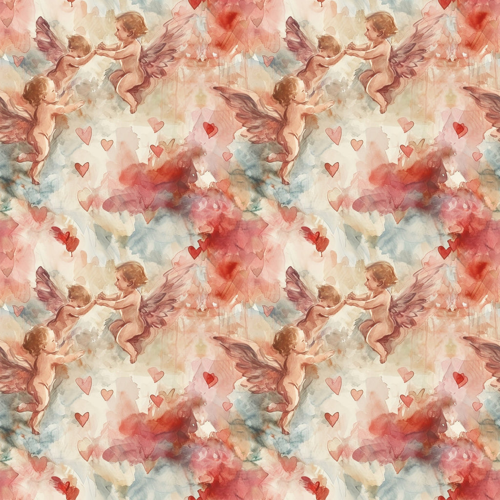 Cherub Hearts Pattern 8 Minky Fabric