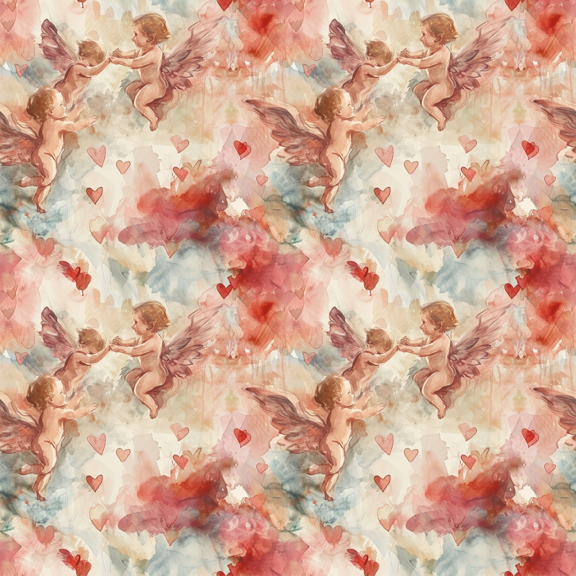 Cherub Hearts Pattern 8 Minky Fabric