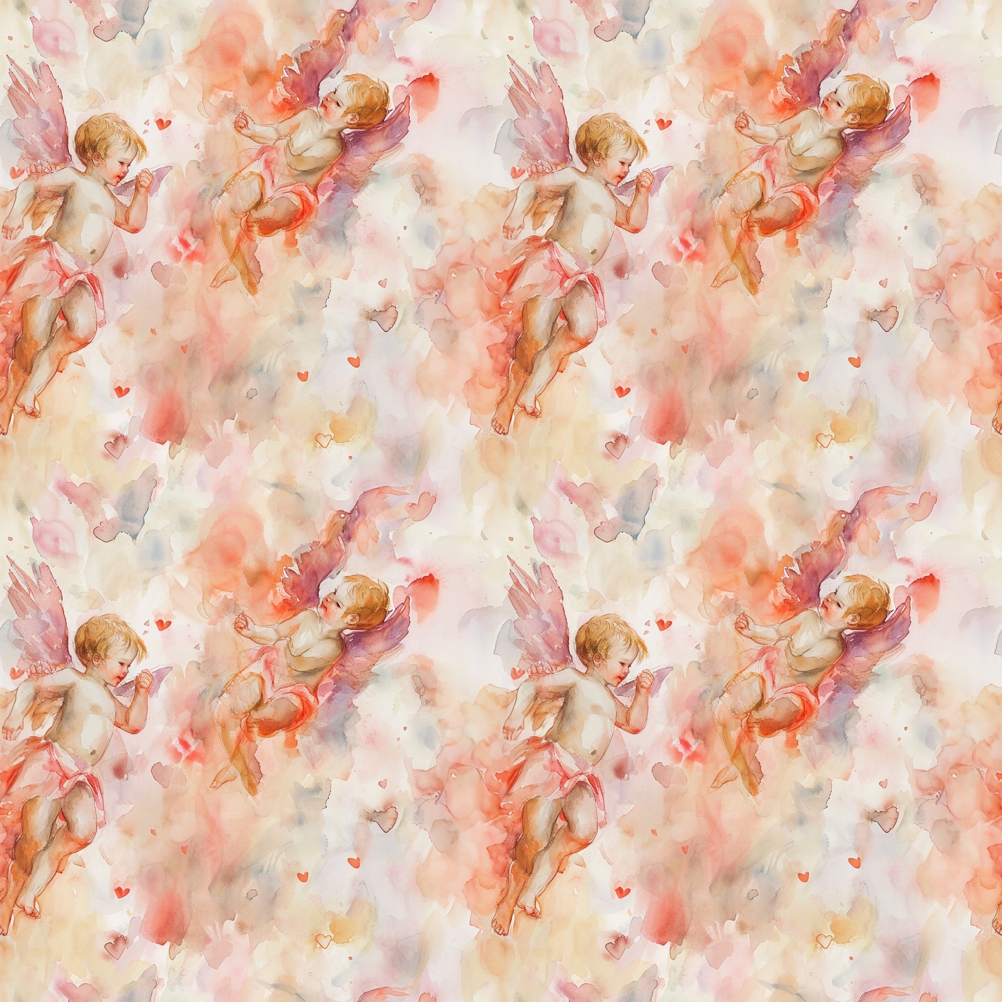 Cherub Hearts Pattern 9 Minky Fabric