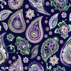 Gilded Boteh Blooms Pattern 3 Minky Fabric