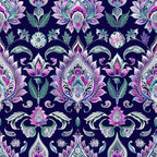 Gilded Boteh Blooms Pattern 4 Minky Fabric