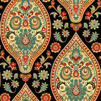 Gilded Boteh Blooms Pattern 6 Minky Fabric