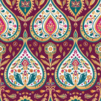 Gilded Boteh Blooms Pattern 9 Minky Fabric