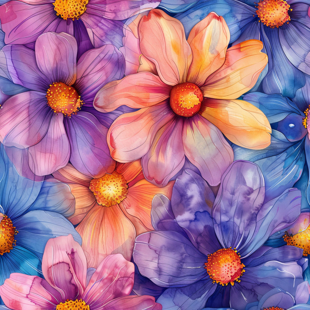 Prismatic Petals Pattern 18 Minky Fabric