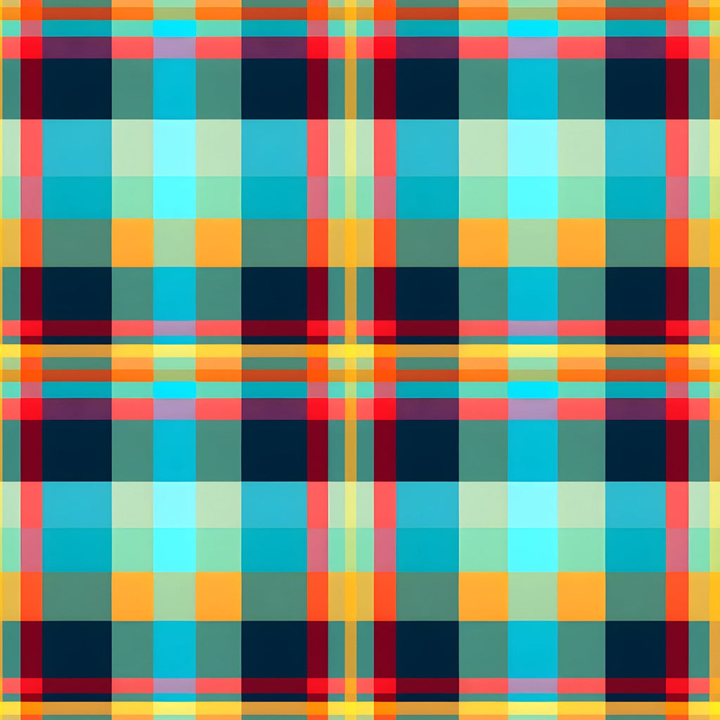 Sunset Tartan Pattern 10 Minky Fabric