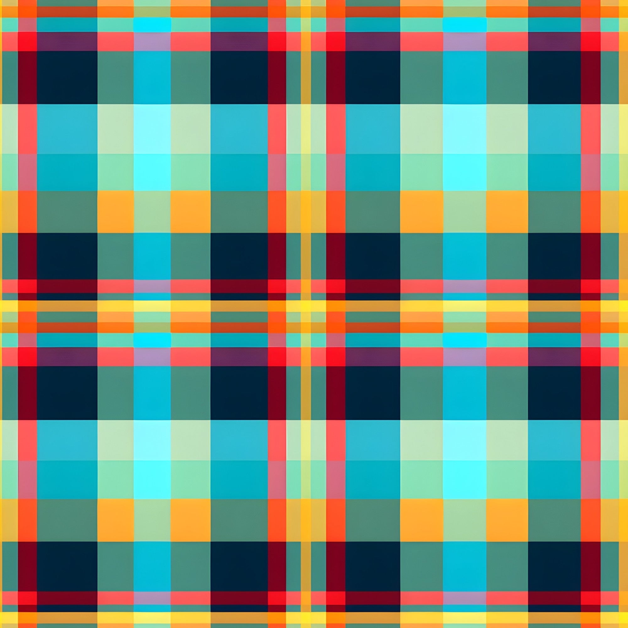 Sunset Tartan Pattern 10 Minky Fabric