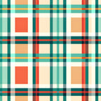 Sunset Tartan Pattern 12 Minky Fabric