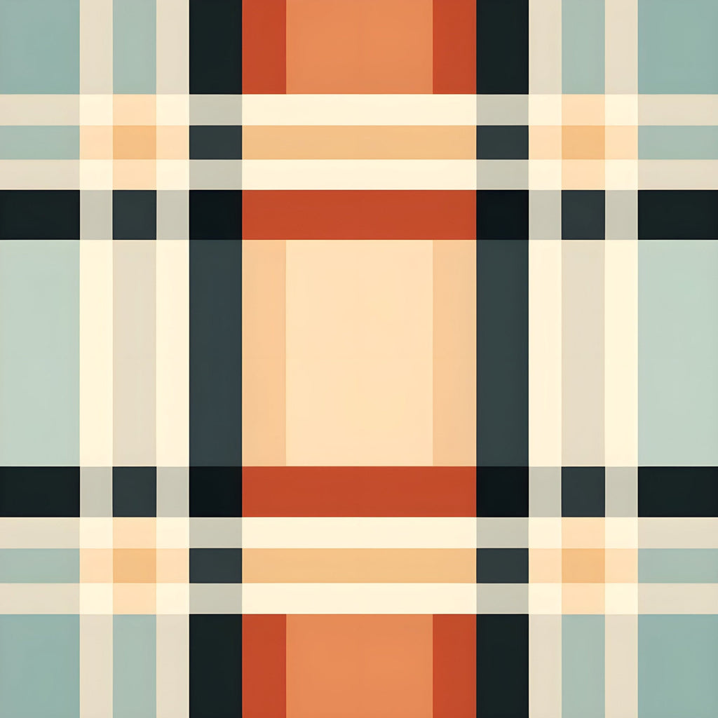 Sunset Tartan Pattern 4 Minky Fabric