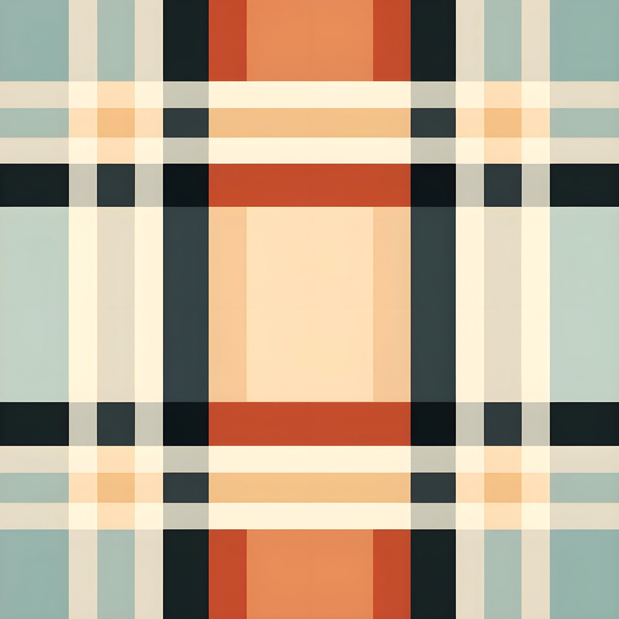 Sunset Tartan Pattern 4 Minky Fabric