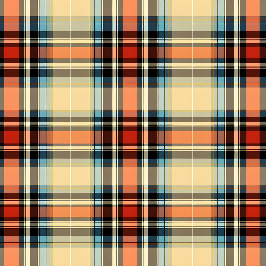 Sunset Tartan Pattern 7 Minky Fabric