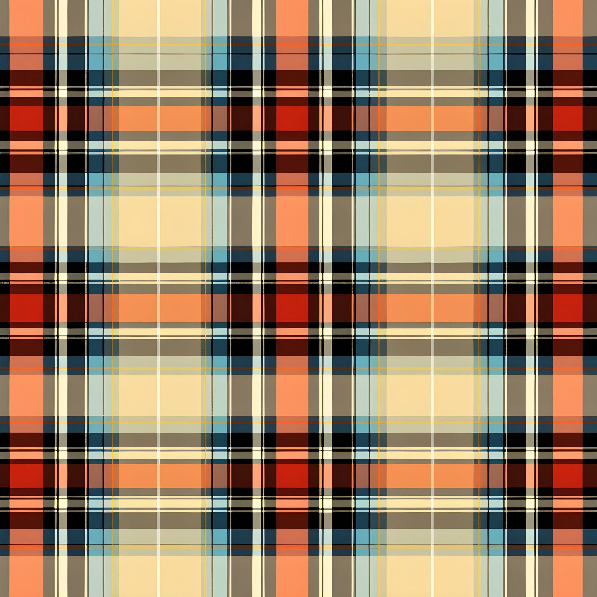 Sunset Tartan Pattern 7 Minky Fabric