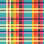 Sunset Tartan Pattern 8 Minky Fabric