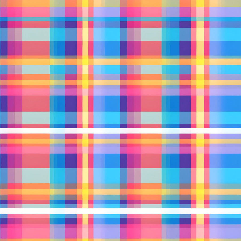 Sunset Tartan Pattern 9 Minky Fabric
