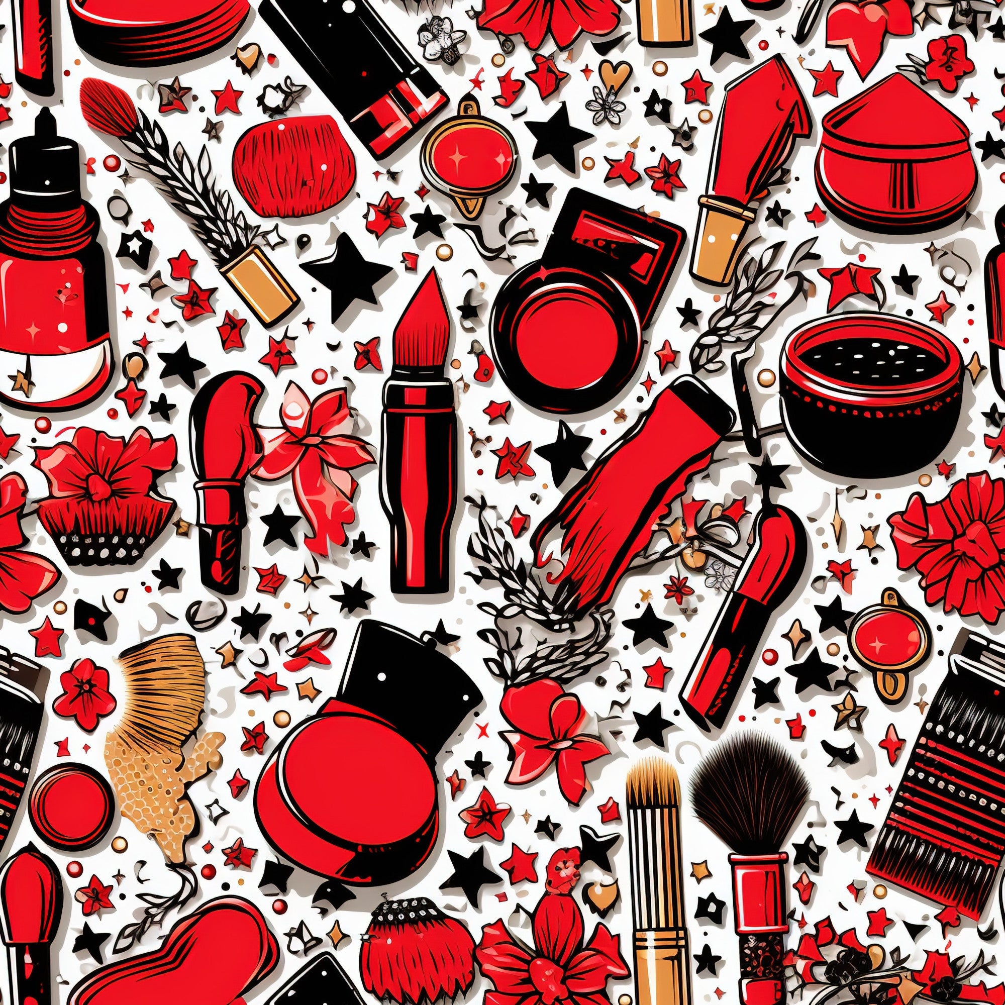 Rockabilly Rouge Pattern 10 Minky Fabric