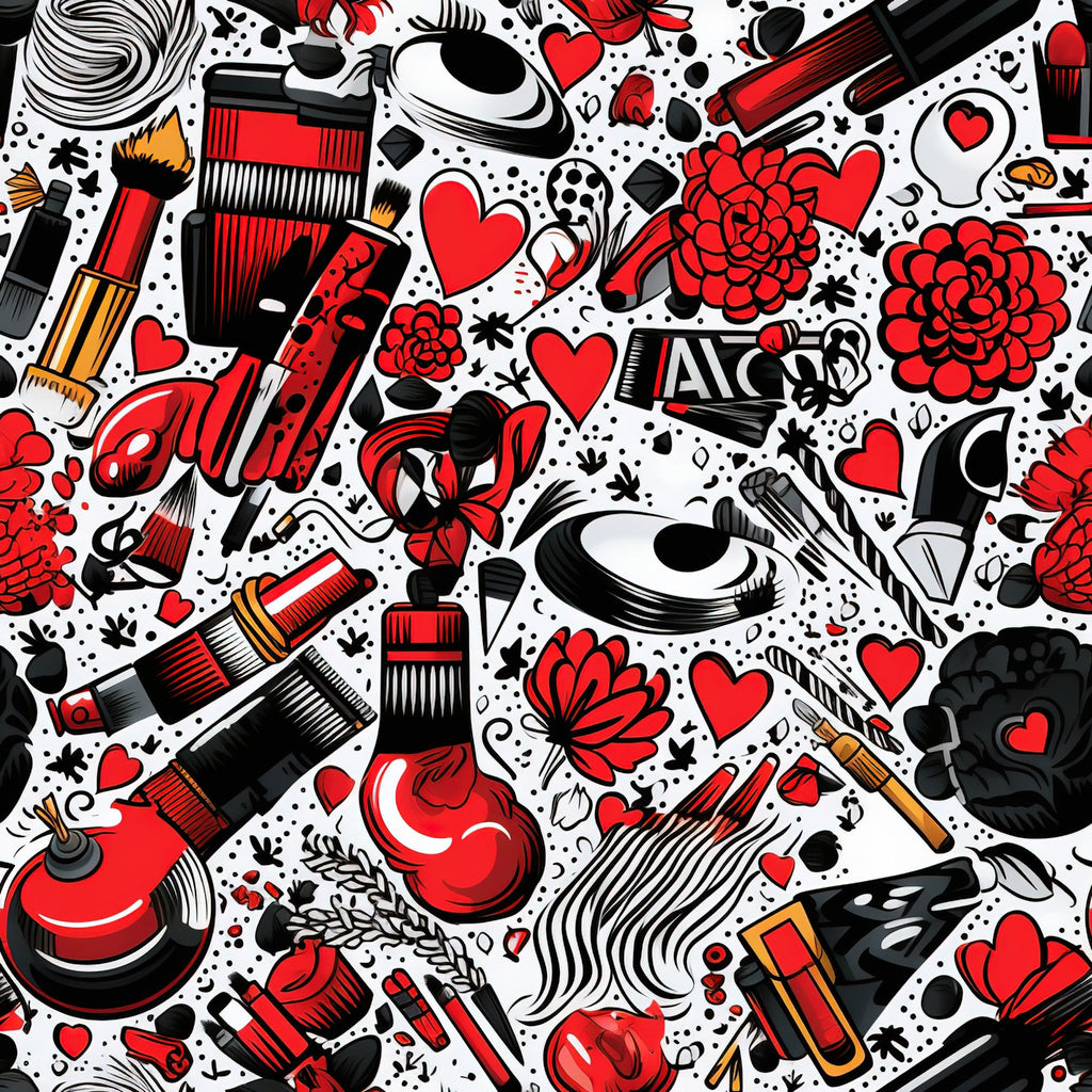Rockabilly Rouge Pattern 4 Minky Fabric