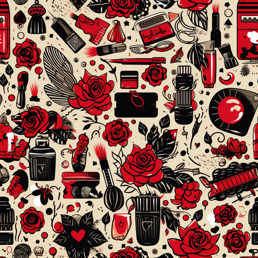 Rockabilly Rouge Pattern 9 Minky Fabric