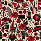 Rockabilly Rouge Pattern 9 Minky Fabric