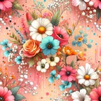 Sunlit Wildflowers Pattern 1 Minky Fabric