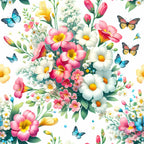 Sunlit Wildflowers Pattern 2 Minky Fabric