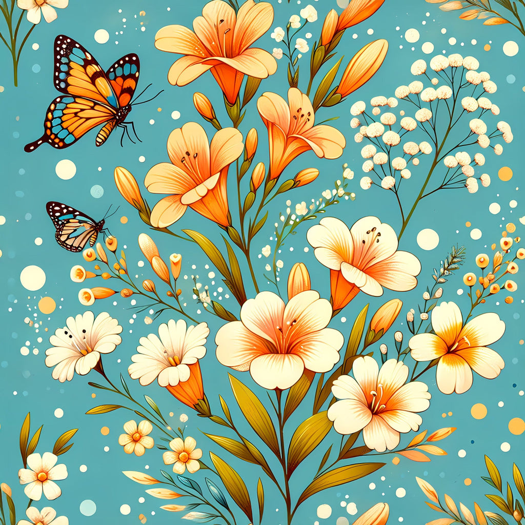 Sunlit Wildflowers Pattern 8 Minky Fabric
