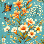 Sunlit Wildflowers Pattern 8 Minky Fabric