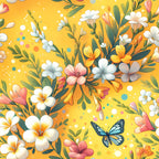 Sunlit Wildflowers Pattern 9 Minky Fabric