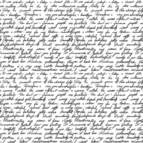 Image of handwritten text repeatedly saying phrases like the red car is actually black in color and unreasonably my name is funny.