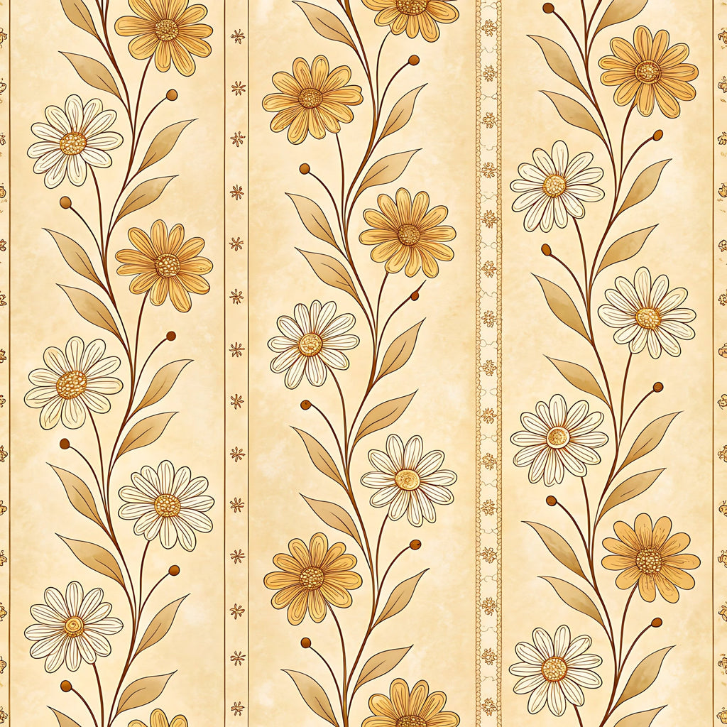 Parchment Blooms Pattern 13 Minky Fabric