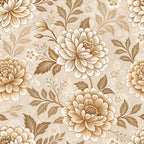 Parchment Blooms Pattern 5 Minky Fabric