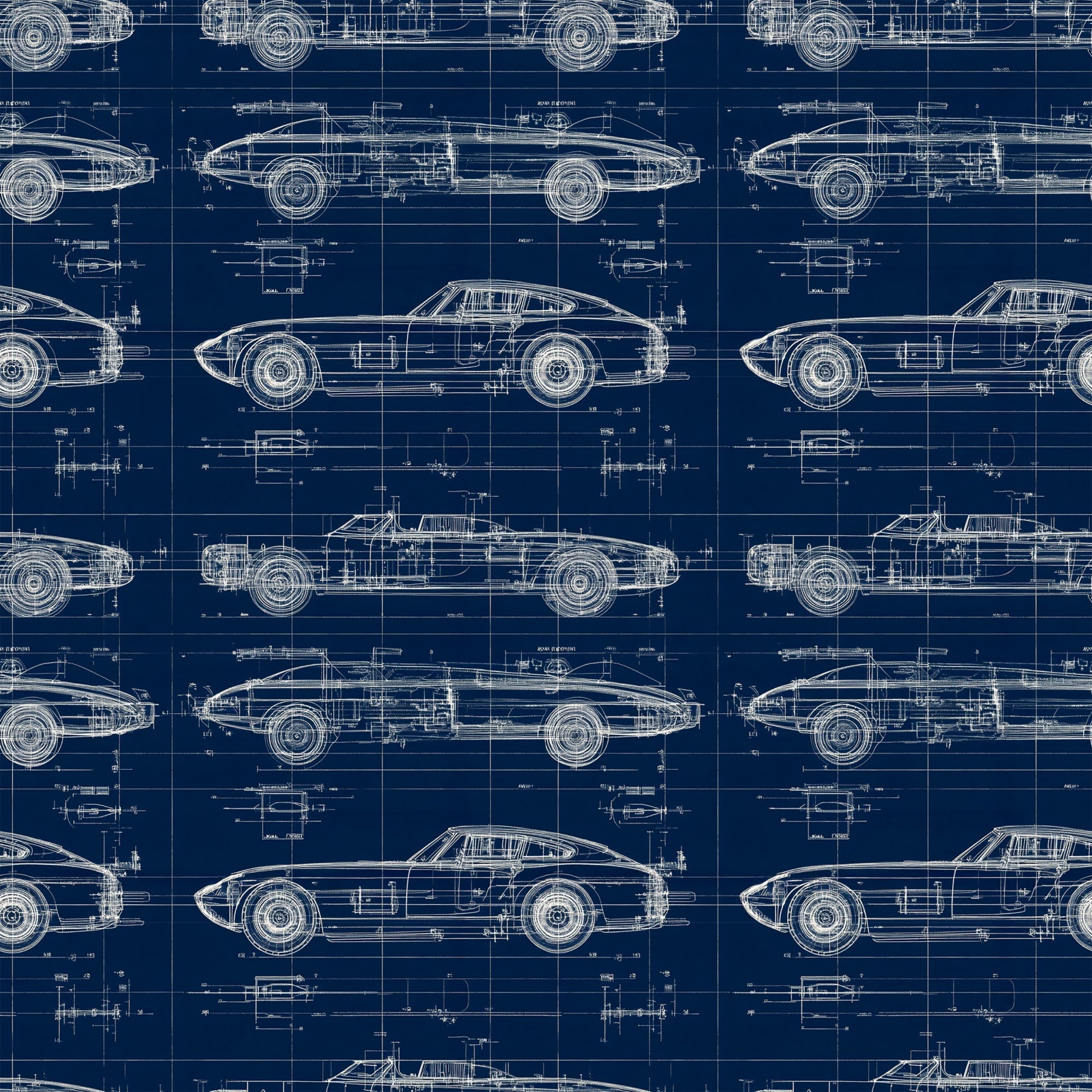 Midnight Motorworks Pattern 1 Minky Fabric