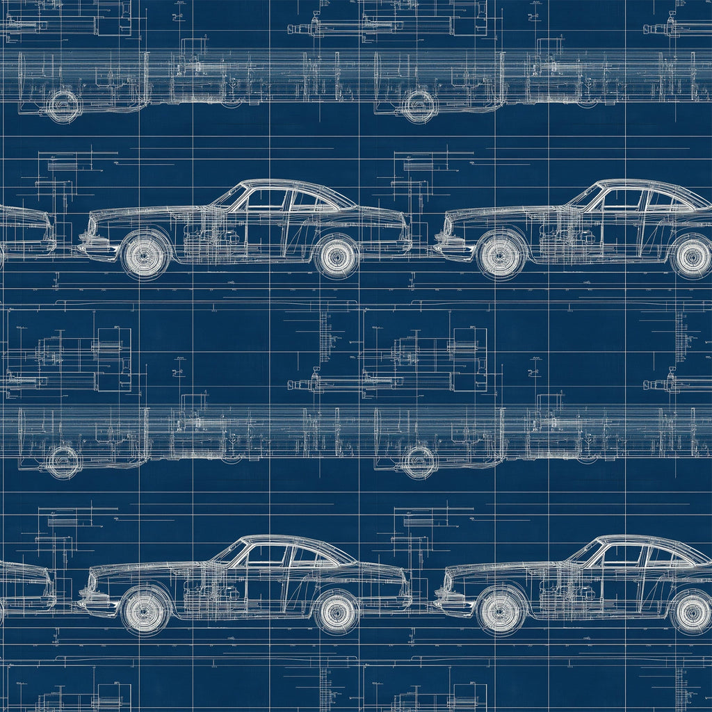 Midnight Motorworks Pattern 2 Minky Fabric