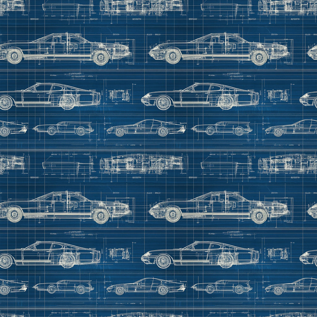 Midnight Motorworks Pattern 4 Minky Fabric