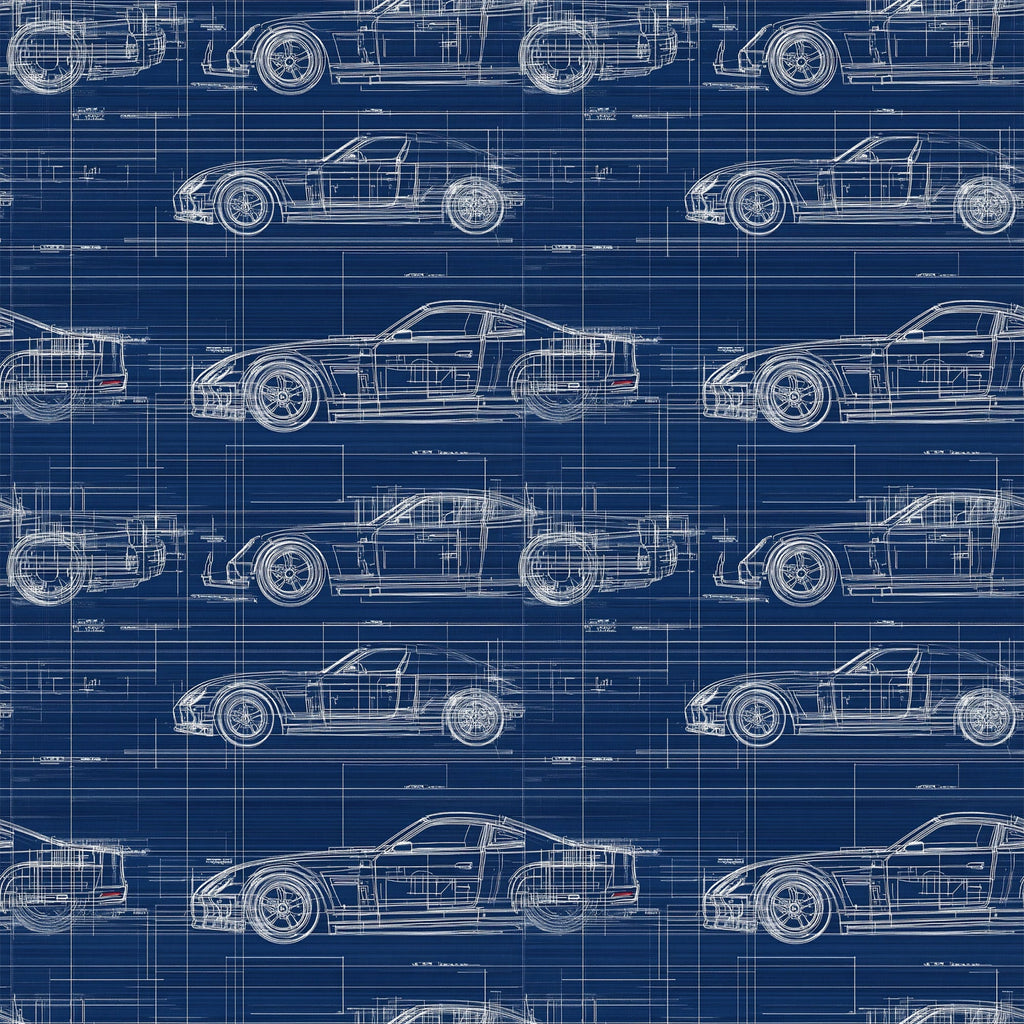 Midnight Motorworks Pattern 6 Minky Fabric