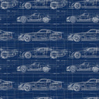 Midnight Motorworks Pattern 6 Minky Fabric