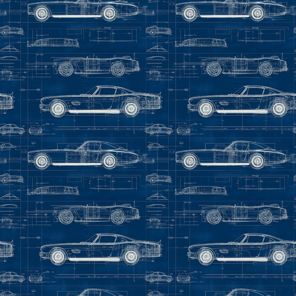 Midnight Motorworks Pattern 7 Minky Fabric