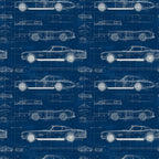 Midnight Motorworks Pattern 7 Minky Fabric