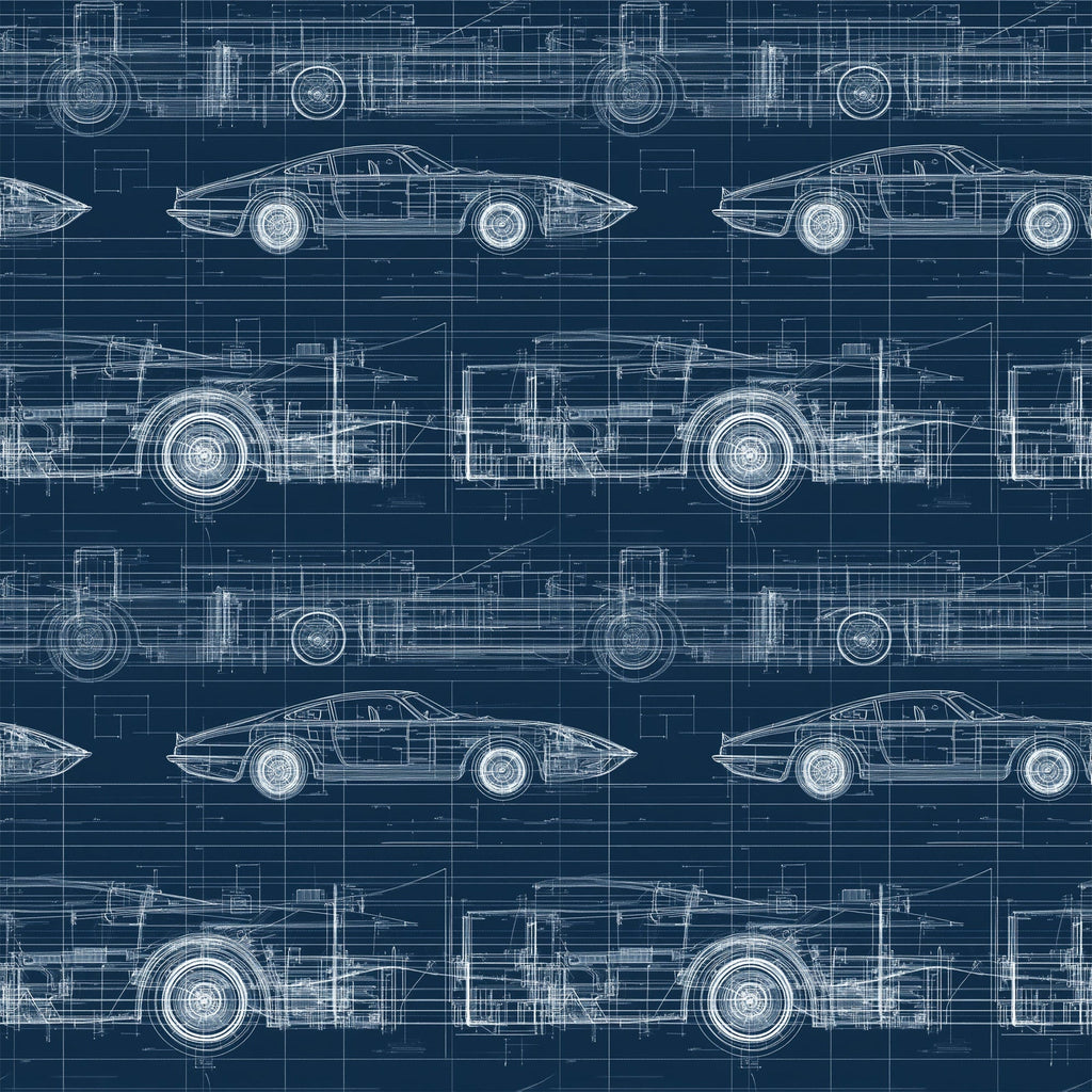 Midnight Motorworks Pattern 8 Minky Fabric