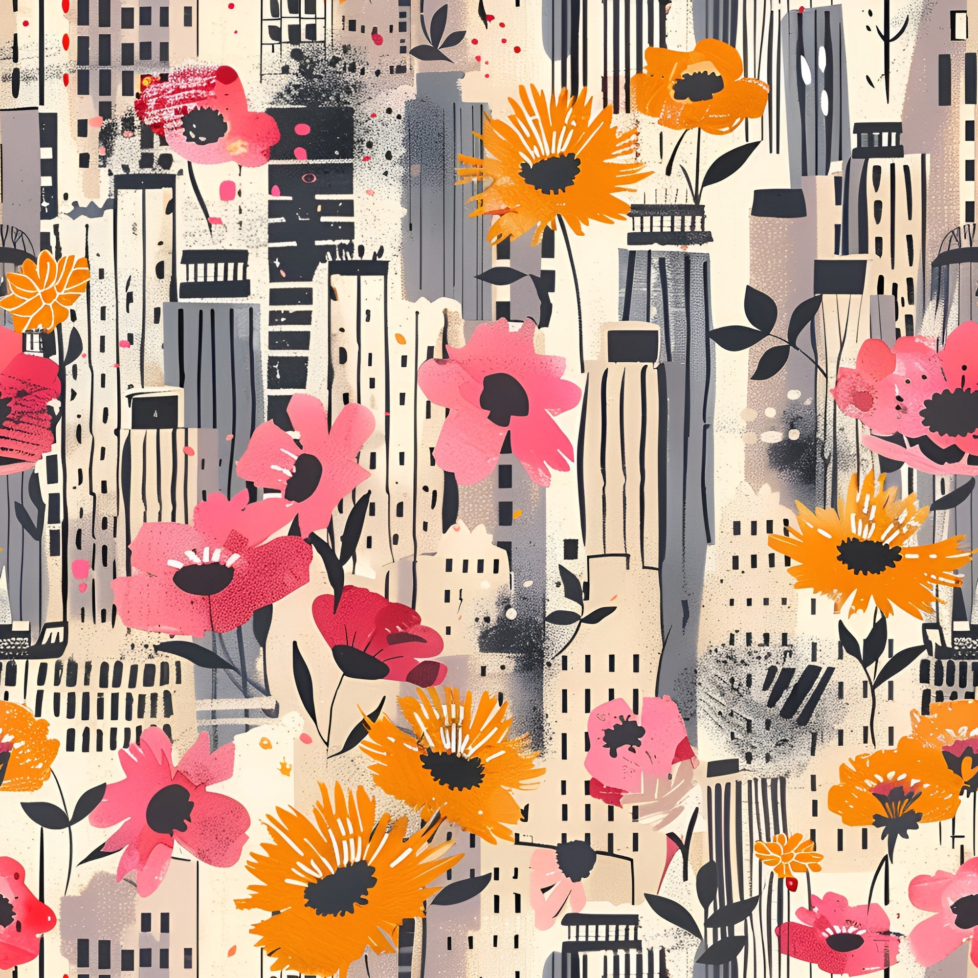 Skyline Blooms Pattern 2 Minky Fabric