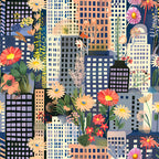 Skyline Blooms Pattern 8 Minky Fabric