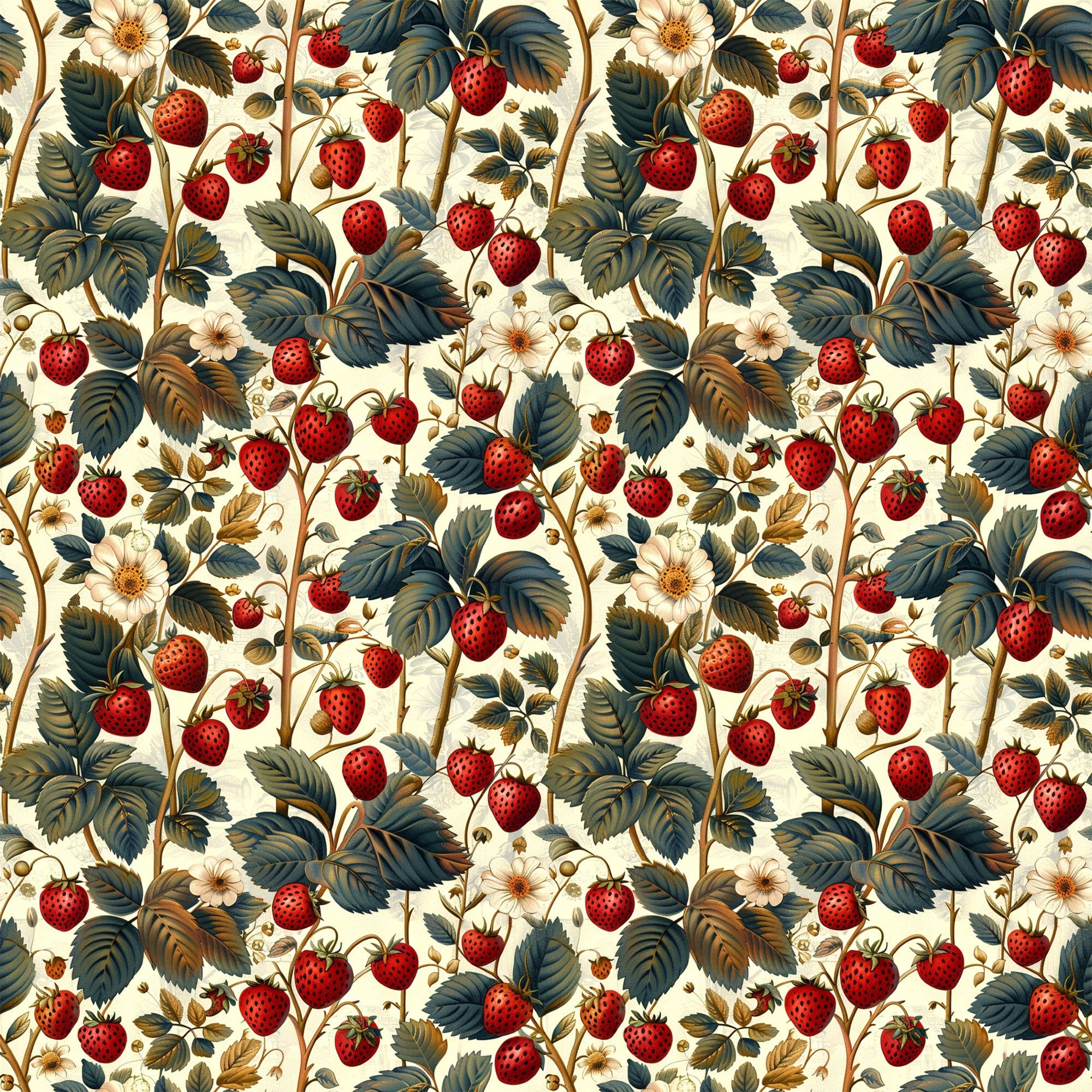 Heirloom Berry Patch Pattern 1 Minky Fabric