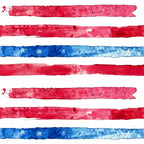Red and blue watercolor stripes, with some stars visible in the blue stripes, arranged in horizontal rows on a white background.