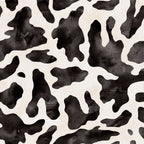 '- Watercolor Cow Print 2 Fabric - Black and white - Animal print - Abstract blotches - Textured fabric - Soft cotton material - Domestic textile - Premium quilting fabric - Artistic pattern - Hand-painted style