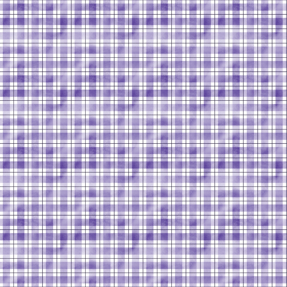purple, lavender, white, plaid pattern, gingham, checkered, watercolor style, soft texture,, fabric panel, pastel colors, geometric design, lumberjack plaid, woven appearance, craft fabric, sewing material, repeating pattern, square motifs, artistic plaid