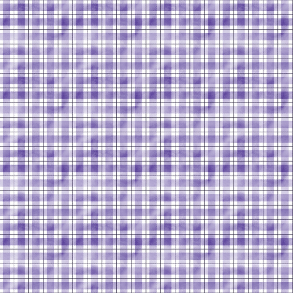 purple, lavender, white, plaid pattern, gingham, checkered, watercolor style, soft texture,, fabric panel, pastel colors, geometric design, lumberjack plaid, woven appearance, craft fabric, sewing material, repeating pattern, square motifs, artistic plaid