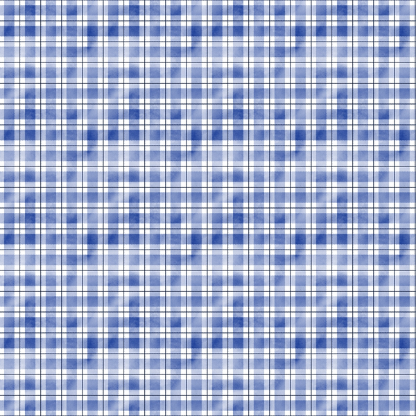 blue, white, plaid, gingham, checkered, watercolor, soft wash, cotton fabric, quilting panel, grid pattern, squares, woven look, country style, rustic, lumberjack, casual wear, shirt fabric, geometric design, repeated pattern, crafting material