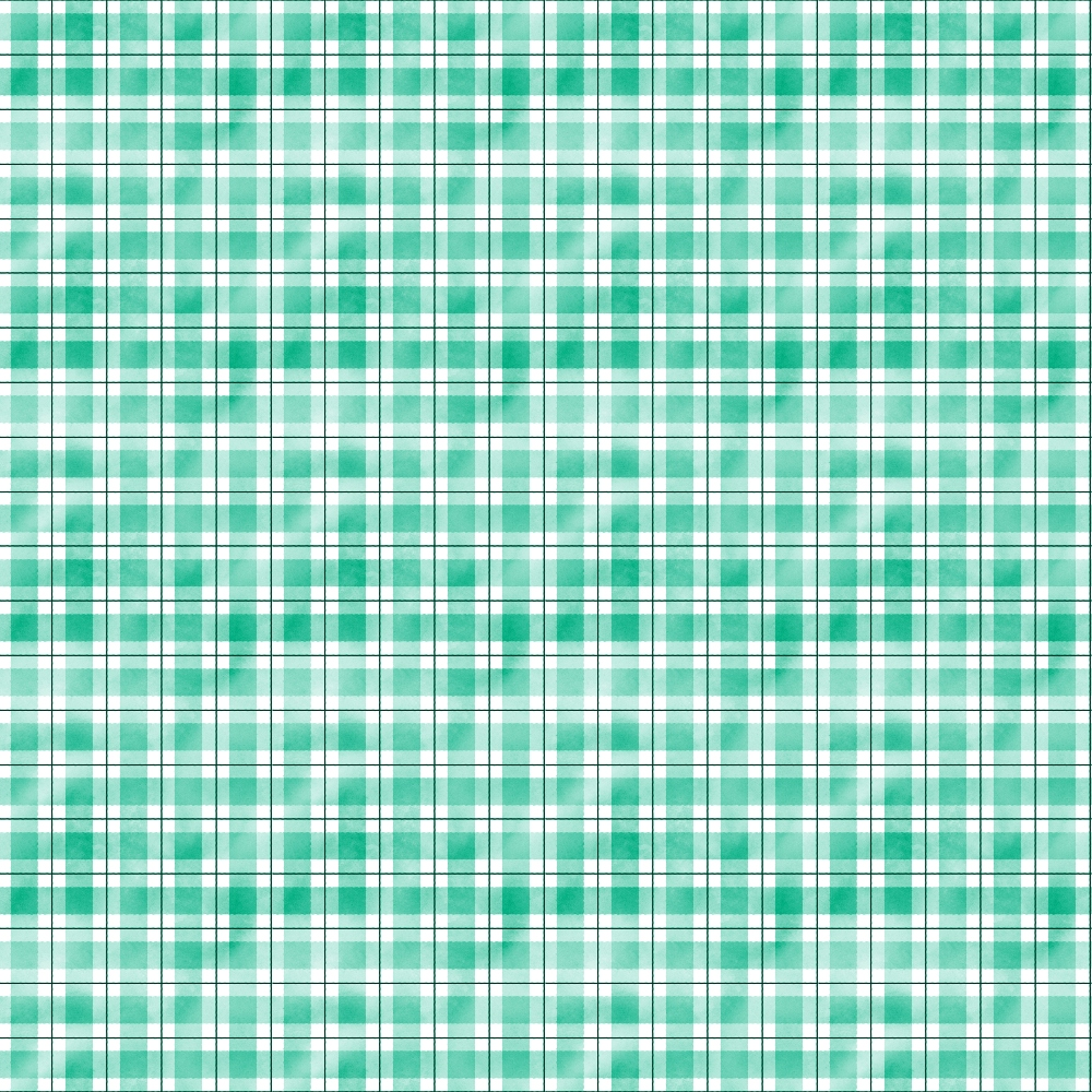 teal, turquoise, mint green, white, plaid pattern, gingham, checkered, watercolor effect, soft brushstrokes,, fabric panel, geometric design, square blocks, pastel colors, subtle texture, crafting material, sewing fabric, repeating pattern, grid layout, aqua tones