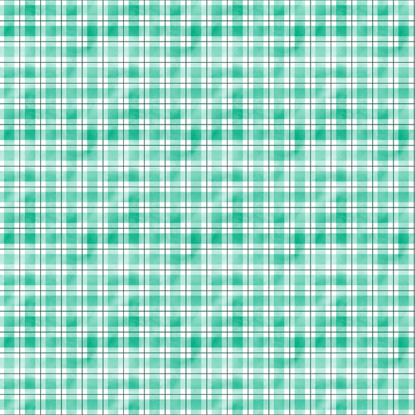 teal, turquoise, mint green, white, plaid pattern, gingham, checkered, watercolor effect, soft brushstrokes,, fabric panel, geometric design, square blocks, pastel colors, subtle texture, crafting material, sewing fabric, repeating pattern, grid layout, aqua tones