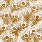 '- Watercolor Peacock Print 1 Fabric - Quilting fabric - Cotton material - Brown and beige tones - Feather pattern - Artistic print - Soft texture - Premium fabric - Decorative textile - Fabric for sewing and quilting projects